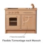 Preview: Holz Kinderküche mit flexibel montierbaren Türen und frei kombinierbaren Modulen für individuellen Aufbau