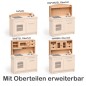 Preview: Holz Kinderküche mit verschiedenen Oberteilen erweiterbar – mehrere Varianten für individuelle Spielküchen