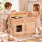Preview: Personalisierte Holz Kinderküche mit Namensgravur Luca & Emma – besonderes Geschenk für gemeinsames Rollenspiel