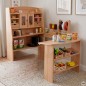 Preview: Spieltheke für Spielständer PAULA erweitert einen Holz-Kaufladen zu einem großzügigen und vielseitigen Spielbereich