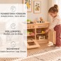 Preview: Holz Kinderküche fördert Feinmotorik, Rollenspiel und sicheres selbstständiges Spielen im Kinderzimmer