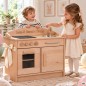 Preview: Personalisierte Holz Kinderküche mit Namensgravur Luca & Emma – besonderes Geschenk für gemeinsames Rollenspiel
