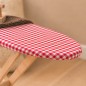Preview: Kinder-Bügelbrett-Bezug Kirschrot kariert aus Oeko-Tex-Baumwolle mit Gummizug für Bügelbrett LOTTI