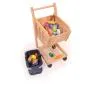 Mobile Preview: Kinder-Einkaufswagen | Spielzeug-Einkaufstrolley | Einkaufsroller aus Holz