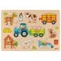 Mobile Preview: Bauernhof-Puzzle-Steckpuzzle-Traktor-mit-Anhänger-Geduldspiel-Knobelei