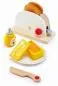 Mobile Preview: Toaster-Set mit je zwei Toastscheiben, Butter, Honig, einem Teller und ein Holz-Messer.