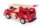 Mobile Preview: Rotes Holz Feuerwehrauto Pintoy mit blaulicht ökologisches Holz-Spielzeug – Bio-Holzspielzeug – Naturholz-Spielzeug