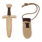 Preview: Holz-Dolch-mit-Leinentasche-Ritter-Spielzeug-Schwert-für-Kinder