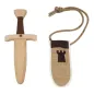 Preview: Holz-Dolch-mit-Leinentasche-Ritter-Spielzeug-Schwert-für-Kinder