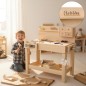 Preview: Kinder Werkbank - Personalisierbar 3D Holzbuchstaben im Kinderzimmer