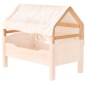 Preview: Puppendach mit tuch beige - einzeln