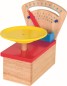 Preview: Kinder-Holz-Kaufmannsladenwaage, Kaufladenzubehör 51576, Zahlen lernen, Farben kennen, Gewichte zuordnen