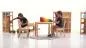 Preview: Kinder-Wende-Sitzmöbel,Tisch mit zwei Stühlen in Natur