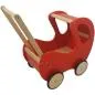 Mobile Preview: Roter Puppenwagen | Puppenwagen mit Himmel | Holzpuppenwagen | Puppenwagen für kleinkinder | Kinderspielzeug Puppenwagen