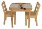 Mobile Preview: Zwei Kinderstühle aus Buchenholz mit Tisch – für Kindergarten – pädagogisch wertvolles Holzspielzeug – ökologisch und gesundes Kinder-Spielzeug - Sitzmöbel- Spieltisch