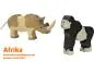 Mobile Preview: Gorilla und Nashorn | Afrika 3 Tier-Paket | Arche Spielfiguren | Holztiger