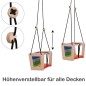 Preview: Babyschaukel höhenverstellbar für verschiedene Deckenhöhen mit Seilmechanismus