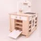 Preview: Weiße Kindergarten-Küche Cinderella | Natur-Weiß Spielküche | 4-seitig bespielbar | K 2250