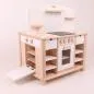 Preview: Weiße Kindergarten-Küche Cinderella | Natur-Weiß Spielküche | 4-seitig bespielbar | K 2250