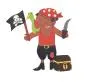 Preview: laubsaegevorlage pirat zum aussaegen