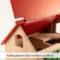 Preview: Holz Bauernhof mit aufklappbarem Dach – einfacher Zugang für Kinder beim Spielen