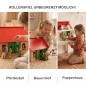 Preview: Holz Bauernhof multifunktional – kombinierbar mit Pferdestall und Puppenhaus