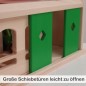 Preview: Holz Bauernhof mit Schiebetüren – leicht zu öffnen für kleine Kinderhände