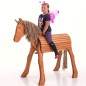 Preview: Holzpferd mit Einhorn für den Garten mit reitender Fee Elfe Preview: Holzpferd mit Einhorn für den Garten mit reitender Fee Elfe