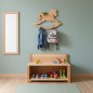 Preview: Garderobe Schaukelpferd mit Sitzbank