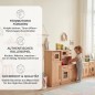 Preview: Pädagogische Kinderküchenzeile aus Holz unterstützt Kreativität, Motorik und soziales Rollenspiel im Alltag