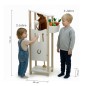Preview: Größenvergleich Hobby Horse Stall mit Kindern – Maße und Höhe sichtbar