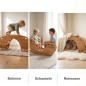 Preview: Multifunktionale Nutzung der Holz Wippe als Kletterbrücke, Wippe und Höhle