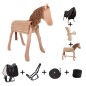 Preview: Holzpferd Komplettset mit Sattel und Zaumzeug