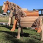 Preview: Holz Voltigierpferde für Outdoor Reitsport