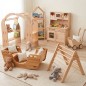 Preview: Minimalistisches Kinderzimmer mit Holzspielzeug Set und Schiffschaukel als Hauptprodukt