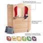 Preview: Holz Kasperletheater klappbar stabil mit großem Fenster und sicherem Stand