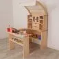 Mobile Preview: Kinder Kiosk Zubehör Set aus Holz 38-teilig mit Kasse, Getränke & Süßigkeiten