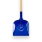 Preview: Blaue Kinder-Flachrandschaufel Holsteiner mit Holzstiel Kinderschaufel blaues Metallblatt und langer Holzgriff Gartenspielzeug Kinder Flachrandschaufel für Sandkasten