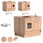Preview: Kinder Küchenblock Set mit Podest - Mit Kühlschrank oder Spülmaschine