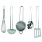 Preview: 5-teiliges Kinder Küchenhelfer Set aus glänzendem Edelstahl