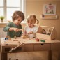 Preview: Kinder spielen gemeinsam mit der Holzspielzeug Peitz Werkbank in der Kita – pädagogisch wertvoll, aus massivem Buchenholz und ideal für Montessori und Waldorf Lernen Preview: Kinder spielen gemeinsam mit der Holzspielzeug Peitz Werkbank in der Kita – pädagogisch wertvoll, aus massivem Buchenholz und ideal für Montessori und Waldorf Lernen