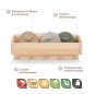 Preview: Kindergarderobe Holz. Infografik im Studio, zeigt 5 Haken, Ablagefach und abgerundete Kanten zur Sicherheit des Kindes. Preview: Kindergarderobe Holz. Infografik im Studio, zeigt 5 Haken, Ablagefach und abgerundete Kanten zur Sicherheit des Kindes.