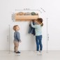 Preview: montessori kleiderschrank: Größenvergleich der Kindergarderobe Porto mit zwei Kindern und exakter Maßgrafik. Preview: montessori kleiderschrank: Größenvergleich der Kindergarderobe Porto mit zwei Kindern und exakter Maßgrafik.