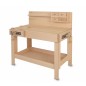 Preview: Kinderwerkbank mit zwei Schraubstöcken Manny - Aus Buche Massivholz