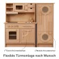 Preview: Flexible Kinderküche aus Holz mit frei montierbaren Türen und flexibel platzierbaren Modulen für eine modulare Spielküche.