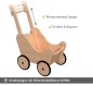 Preview: 3-Stufen höhenverstellbarer Puppenwagen - anpassbar an die Kindesgröße Preview: 3-Stufen höhenverstellbarer Puppenwagen - anpassbar an die Kindesgröße
