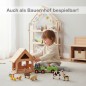 Preview: Ein Kind spielt mit dem Bauernhof aus massivem Holz mit Tieren von Holzspielzeug Peitz