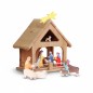 Preview: Holzkrippe | Weihnachtskrippe aus Massivholz | Kleiner Spielzeug-Bauernhof