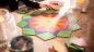Preview: Legespiel als kreative Spielszene mit Holzplättchen auf dem Tisch