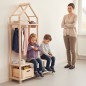 Preview: Kinder entdecken gemeinsam die Montessori Garderobe im Kita-Alltag und lernen spielerisch Selbstständigkeit.